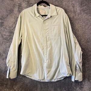 Tommy Bahama Shirt Mens XL Light Green Island Modern Fit Longsleeve Button Up